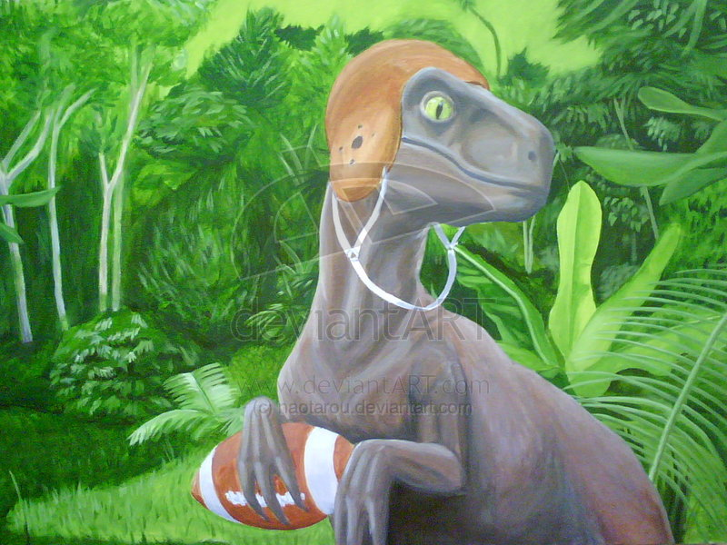 Illustration for article titled A Children's Treasury Of Dinosaurs Playing Sports